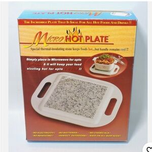 ✨⚡️💥Micro Hot Plate Microwave Thermal Stone Collectible Serving Keeps Food Hot
